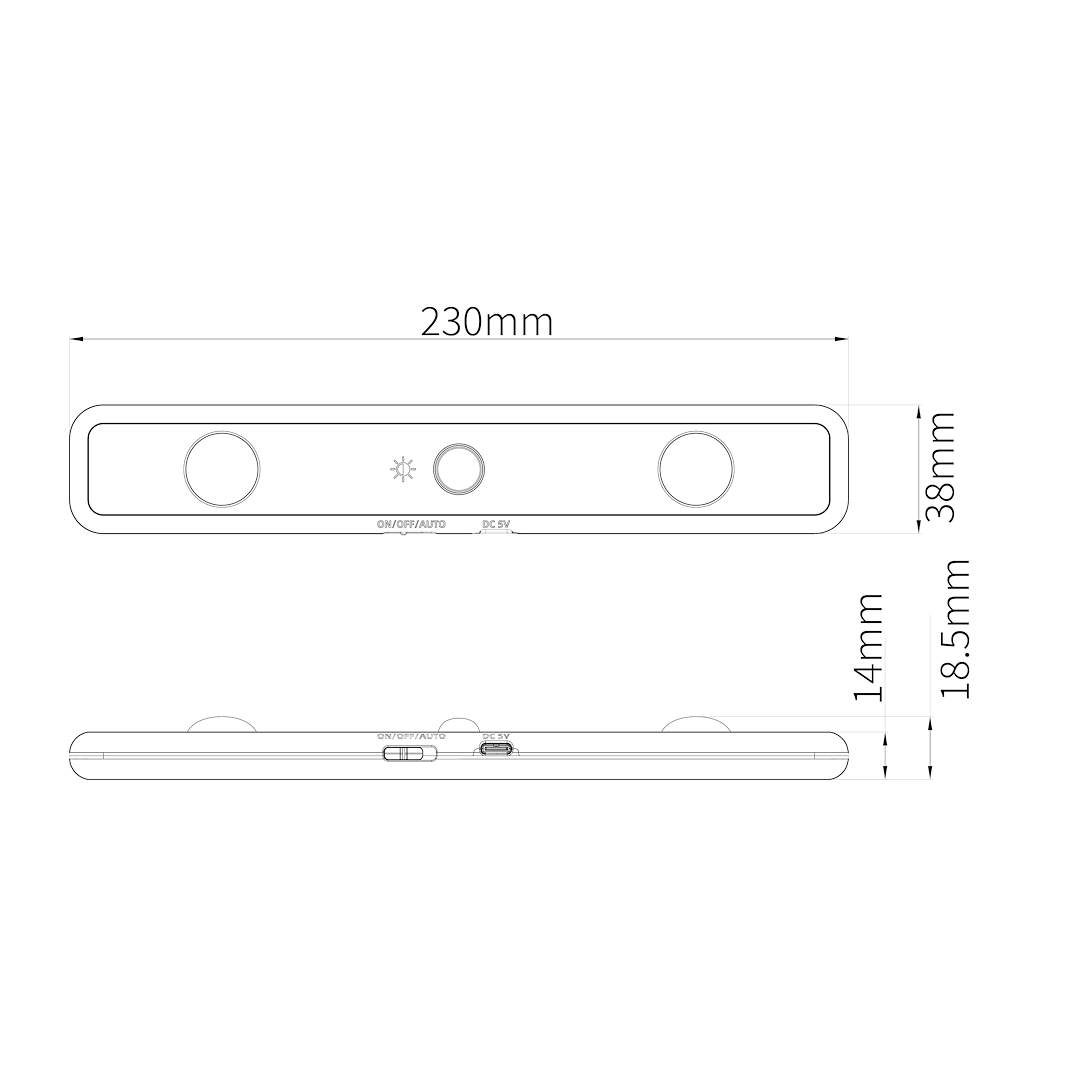 Schubladenlicht & Schranklicht 23cm – CCT, Akku & Bewegungsmelder - Milagro