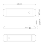 Schubladenlicht & Schranklicht 18cm – Neutralweiß, Akku & Bewegungsmelder - Milagro