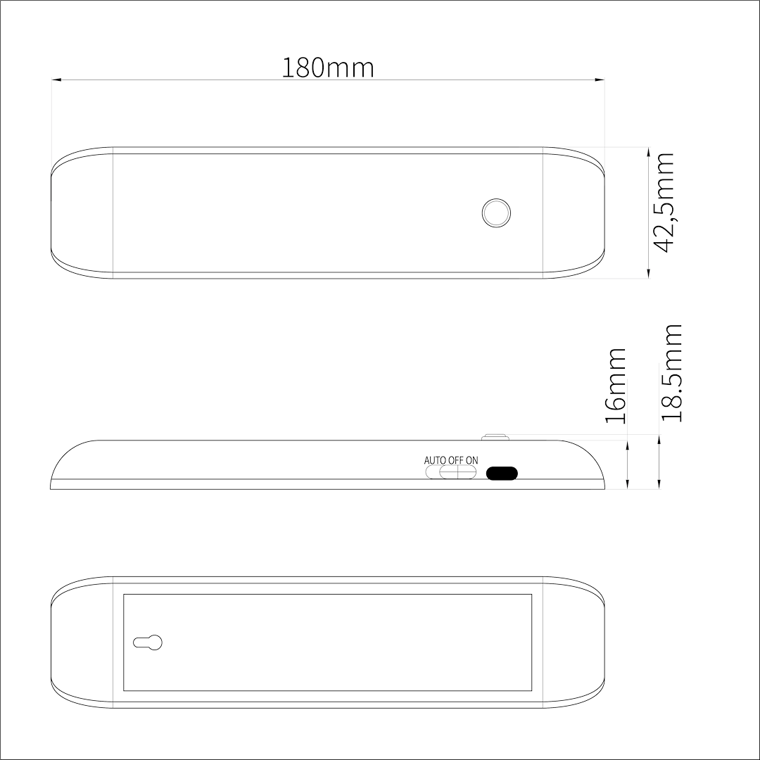 Schubladenlicht & Schranklicht 18cm – Neutralweiß, Akku & Bewegungsmelder - Milagro