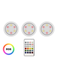 3x Möbel-Deko LED Leuchte (Akku & Selbstklebend, Fernbedienung) RGB+CCT - Milagro