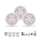 3x Möbel-Deko LED Leuchte (Akku & Selbstklebend, Fernbedienung) RGB+CCT - Milagro