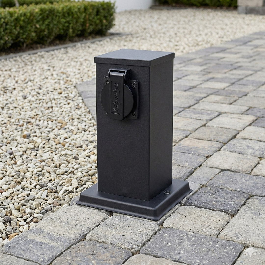 Außen-Steckdosen Säule 20 cm 2 Steckdosen 16A - Milagro