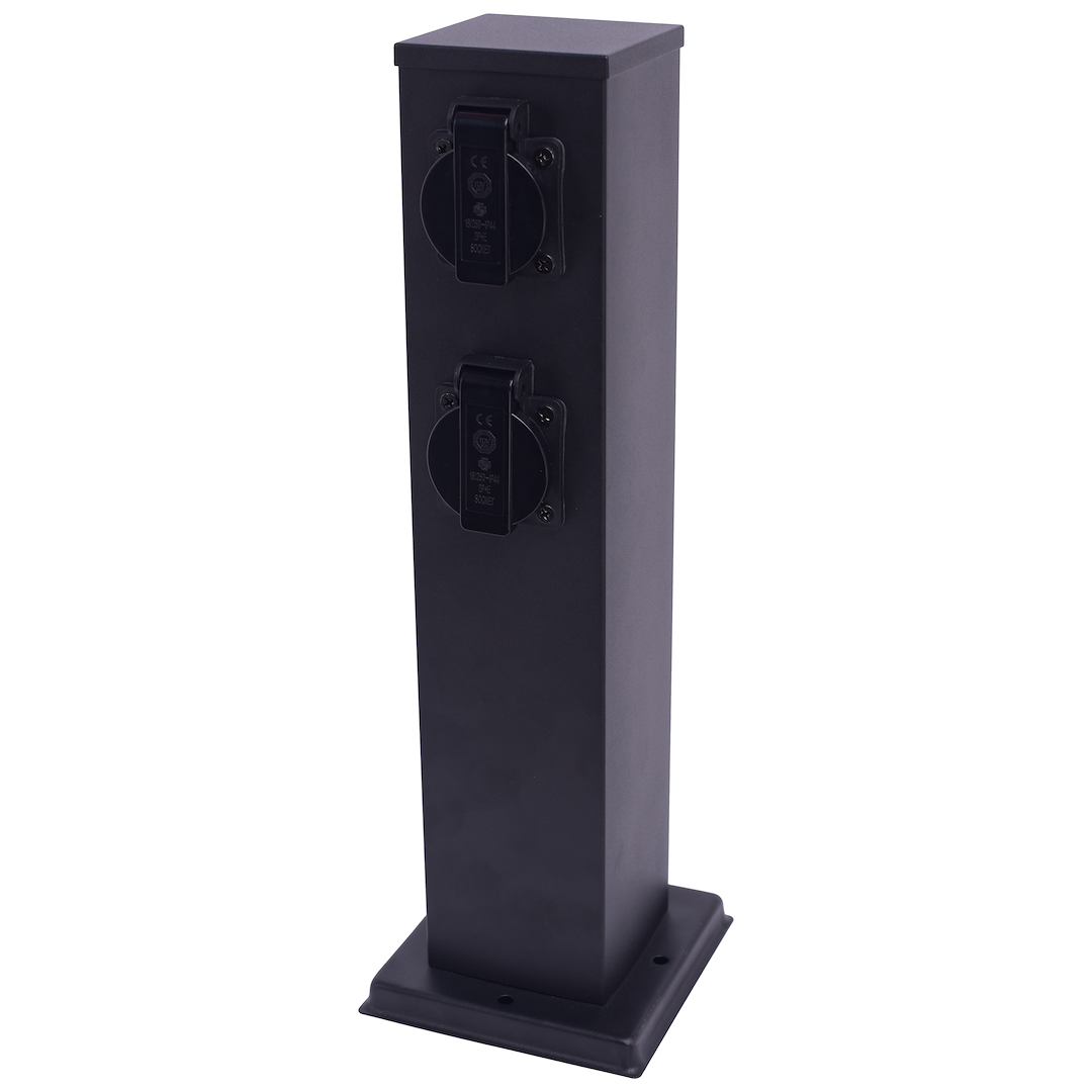Außen-Steckdosen Säule 40 cm 2 Steckdosen 16A - Milagro