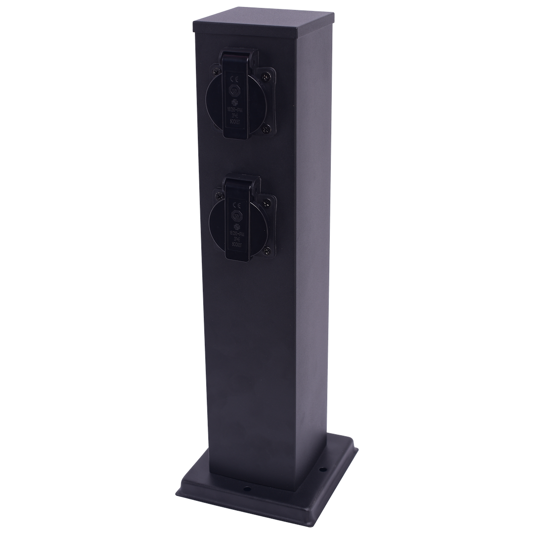 Außen-Steckdosen Säule 40 cm 2 Steckdosen 16A - Milagro