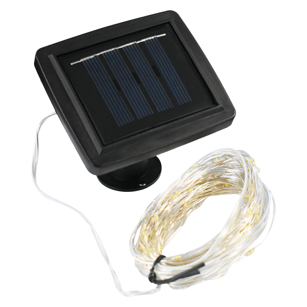 Außen-Lichterkette Micro LED, 15m (150x LED) Solar, IP44 - Milagro