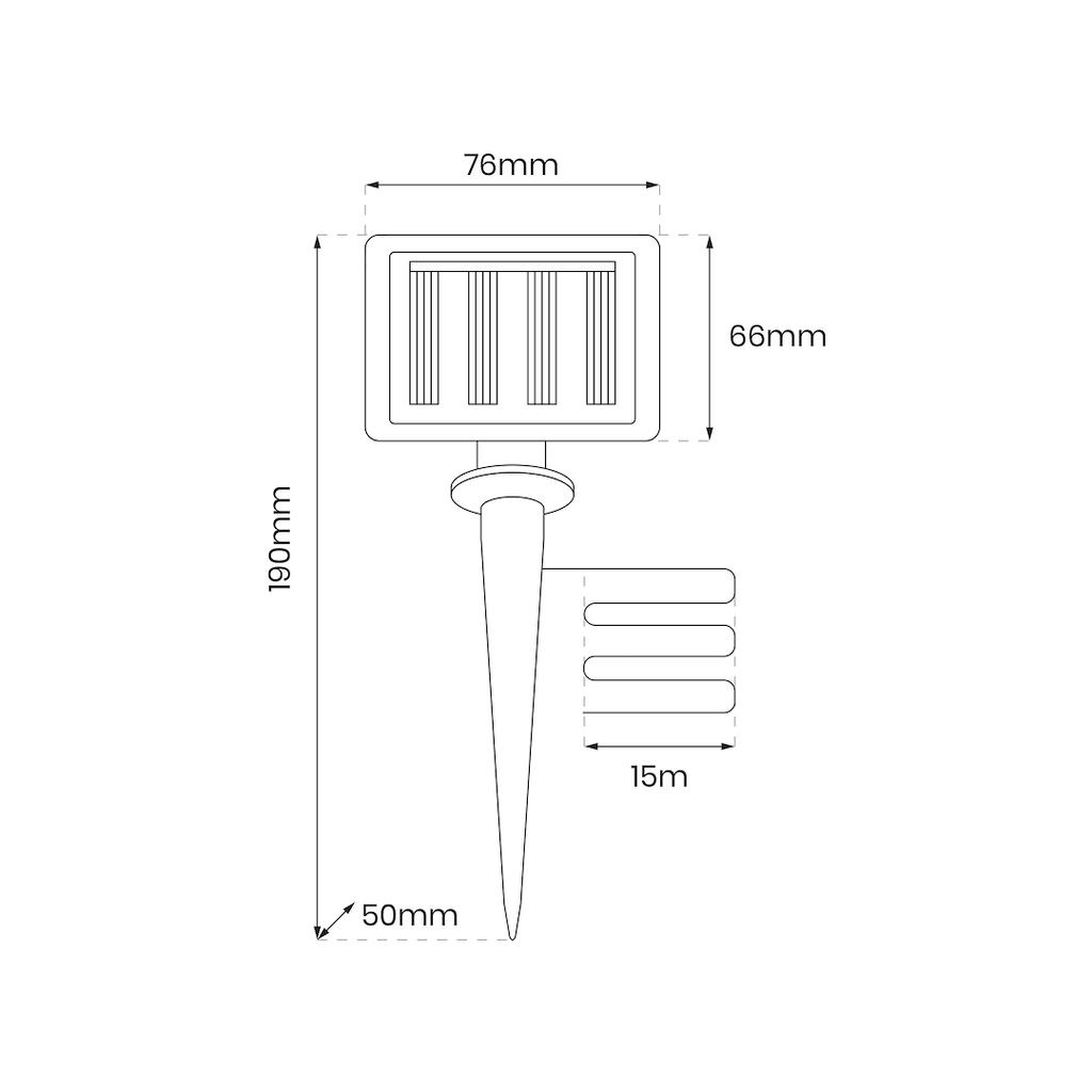 Außen-Lichterkette Micro LED, 15m (150x LED) Solar, IP44 - Milagro