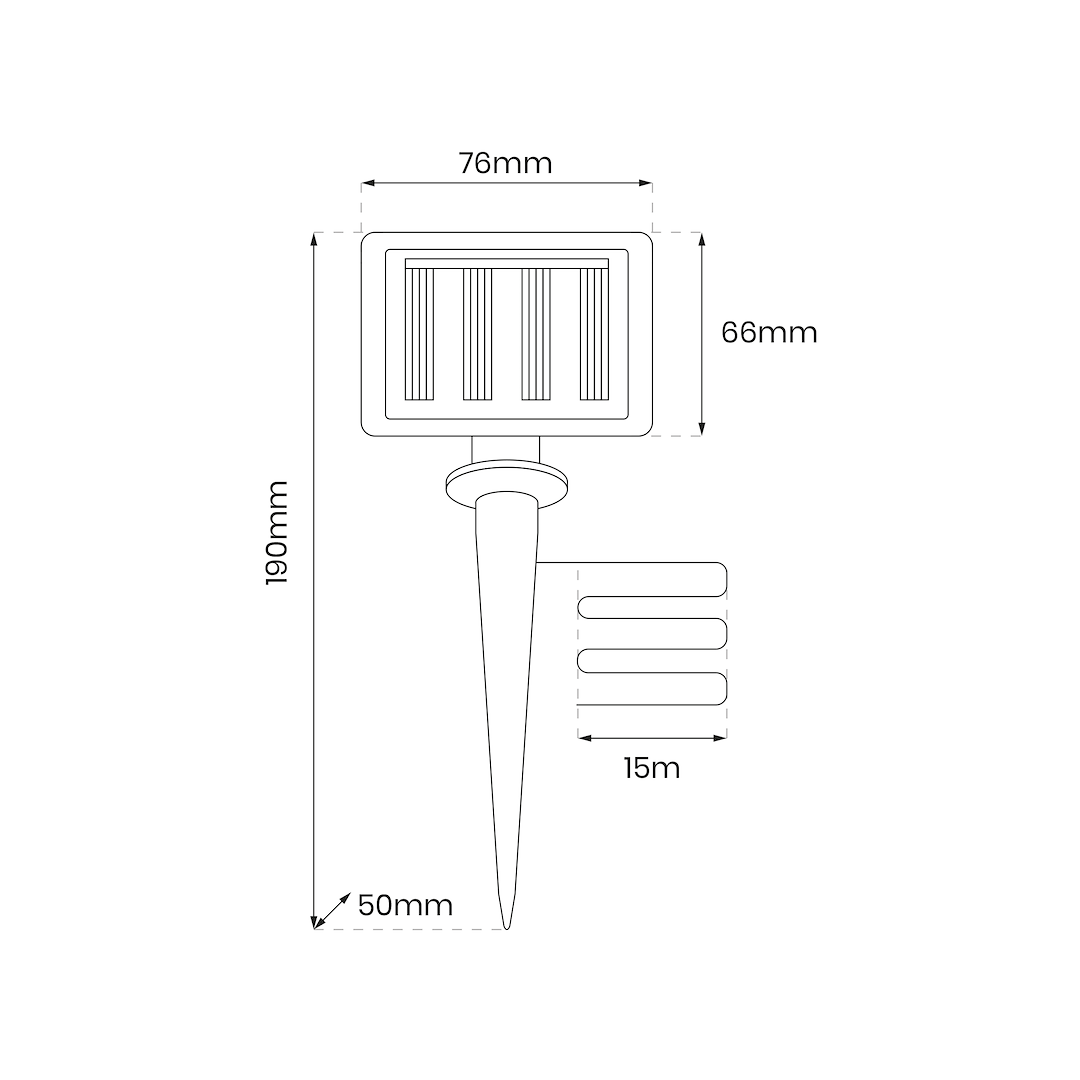 Außen-Lichterkette Micro LED, 15m (150x LED) Solar, IP44 - Milagro