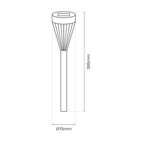 Solarleuchte Flame / Flamme IP44 - Milagro