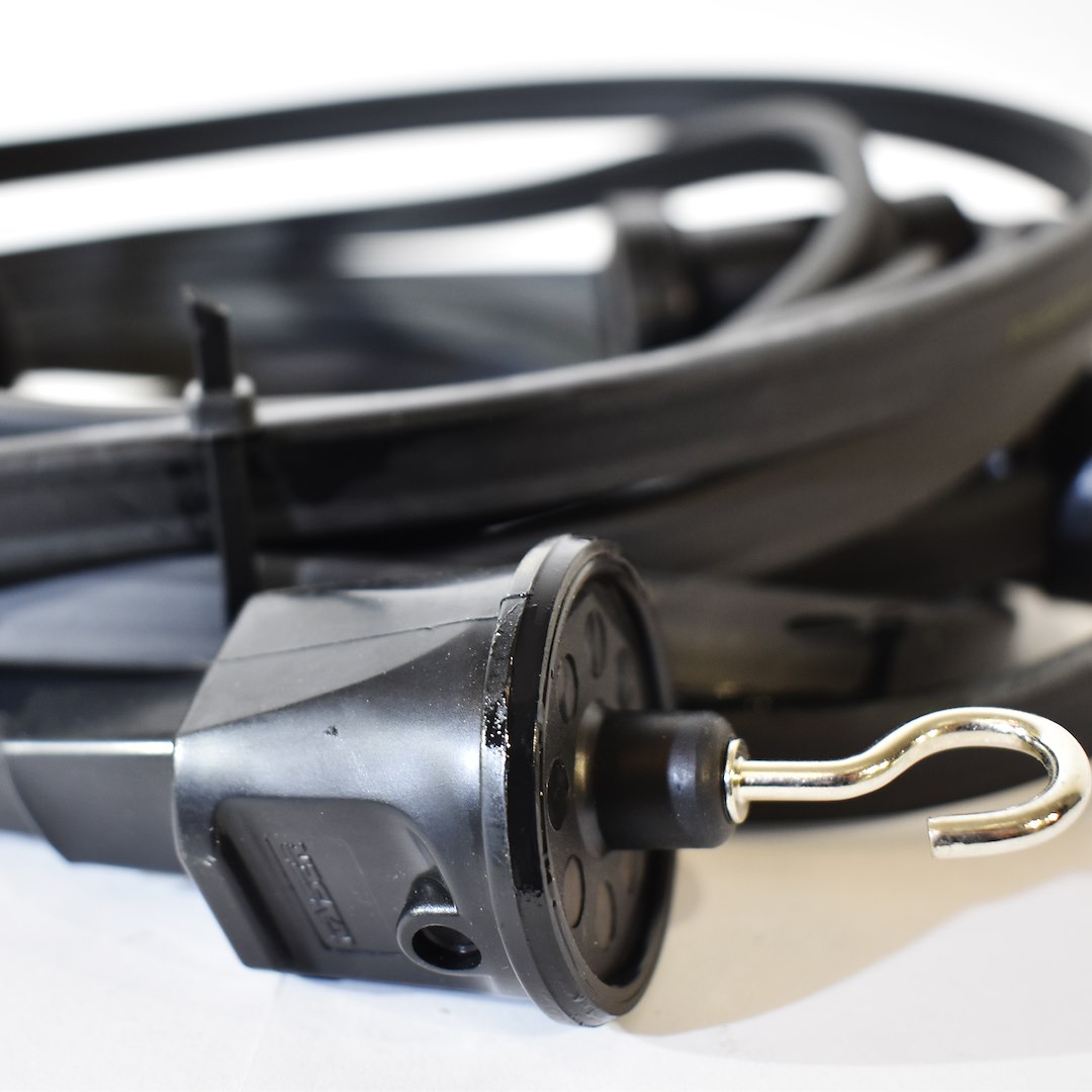 Außen-Girlande PRO 5m für 5x E27 Lampen (mit Haken) Schwarz, IP44 - Milagro