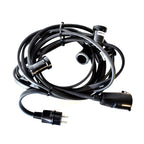Außen-Girlande PRO 10m für 10x E27 Lampen (mit Stecker) Schwarz, IP44 - Milagro