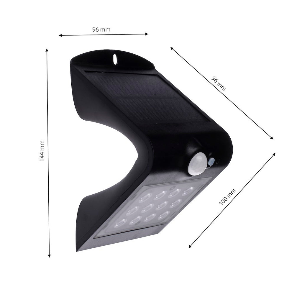 Solar-Wandleuchte BUTTERFLY (1,5W) Schwarz - Milagro