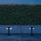Außen-Wegeleuchte KETTO Schwarz (2x GU10) IP44 - Milagro