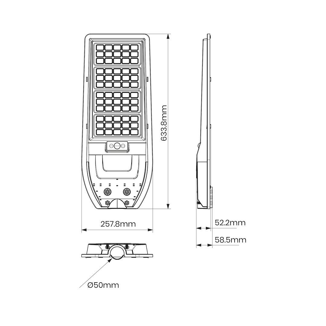 Solarleuchte VIA 1800lm Kaltweiß mit Fernbedienung - Milagro