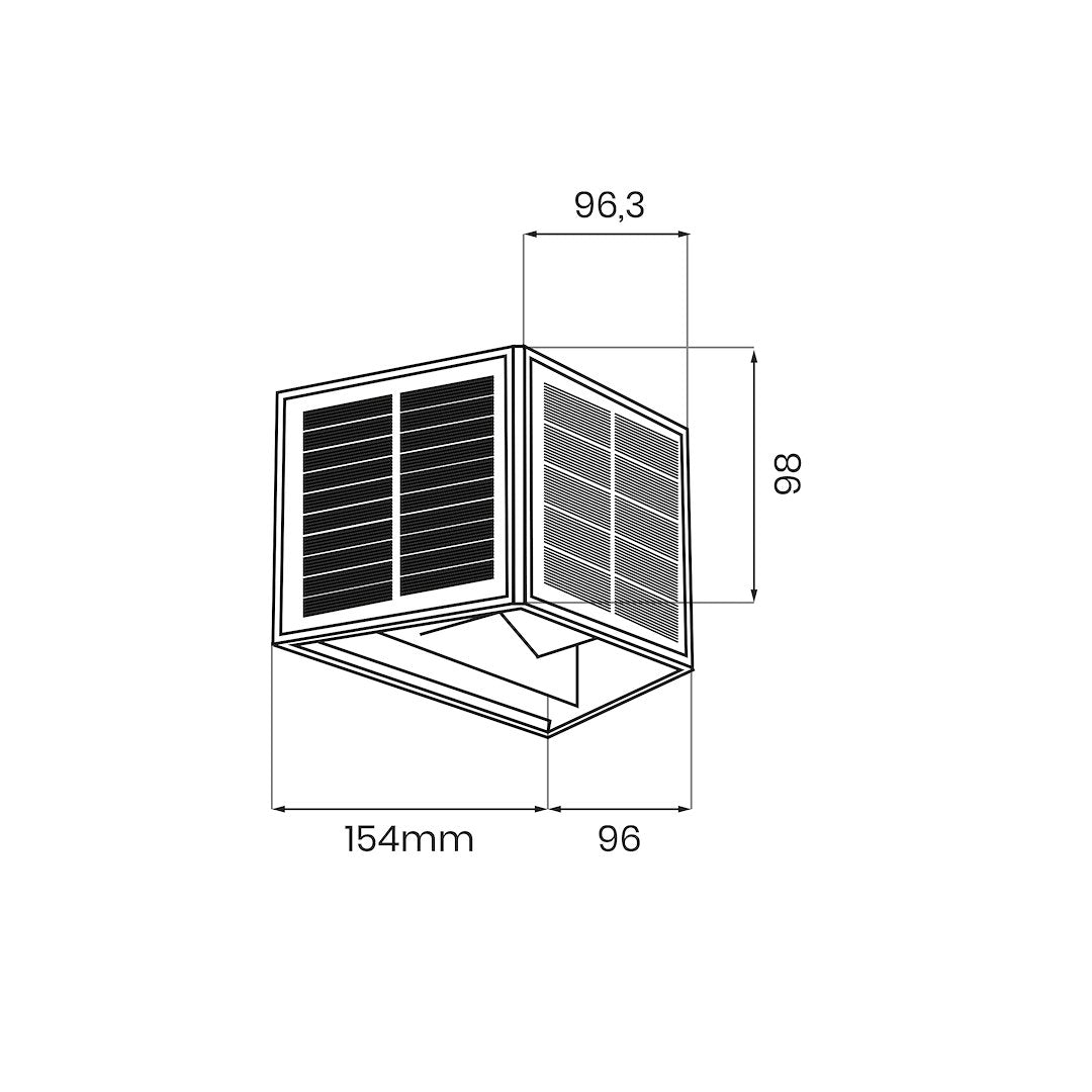 Solar-Wandleuchte WINGS 50lm Kaltweiß - Milagro