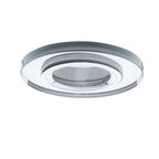 Deckeneinbau-Rahmen Rund GLAS (1x GU10) Silber - Milagro