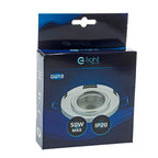Deckeneinbau-Rahmen Rund GLAS (1x GU10) Silber - Milagro