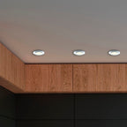 Deckeneinbau-Rahmen Rund GLAS (1x GU10) Silber - Milagro