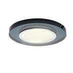 Deckeneinbau-Rahmen Rund GLAS (1x GU10) Schwarz - Milagro