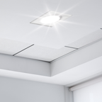 Deckeneinbau-Rahmen Eckig GLAS (1x GU10) Weiß - Milagro