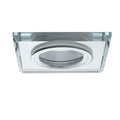 Deckeneinbau-Rahmen Eckig GLAS (1x GU10) Silber - Milagro