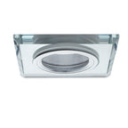 Deckeneinbau-Rahmen Eckig GLAS (1x GU10) Silber - Milagro