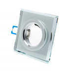 Deckeneinbau-Rahmen Eckig GLAS (1x GU10) Silber - Milagro