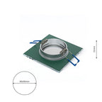 Deckeneinbau-Rahmen Eckig GLAS (1x GU10) Silber - Milagro