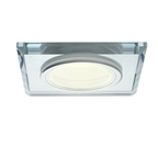 Deckeneinbau-Rahmen Eckig GLAS (1x GU10) Silber - Milagro