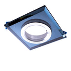 Deckeneinbau-Rahmen Eckig GLAS (1x GU10) Schwarz - Milagro