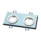 Deckeneinbau-Rahmen Eckig (2x GU10) Silber - Milagro
