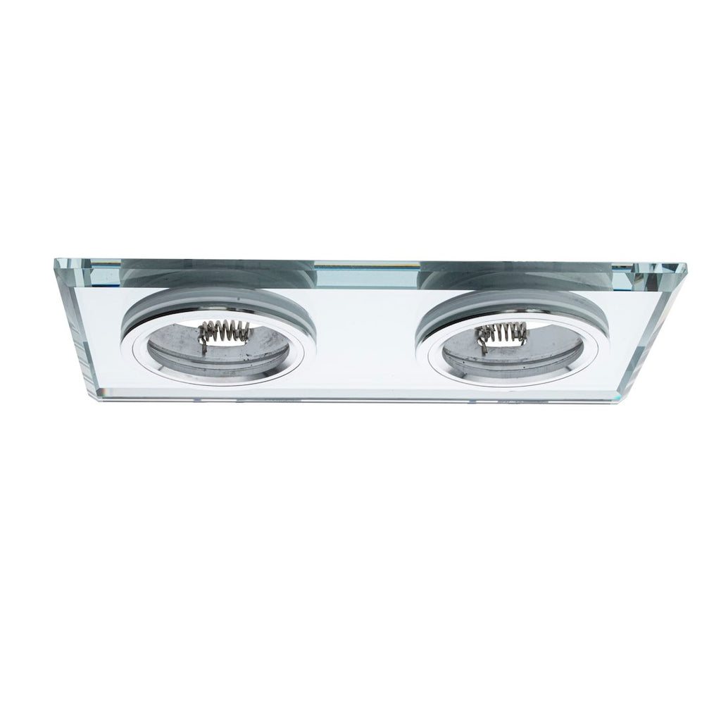 Deckeneinbau-Rahmen Eckig (2x GU10) Silber - Milagro