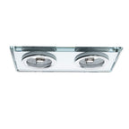 Deckeneinbau-Rahmen Eckig (2x GU10) Silber - Milagro