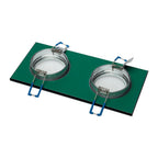 Deckeneinbau-Rahmen Eckig (2x GU10) Silber - Milagro