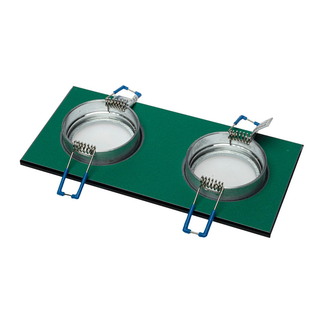 Deckeneinbau-Rahmen Eckig (2x GU10) Silber - Milagro