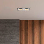 Deckeneinbau-Rahmen Eckig (2x GU10) Silber - Milagro