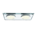 Deckeneinbau-Rahmen Eckig (2x GU10) Silber - Milagro