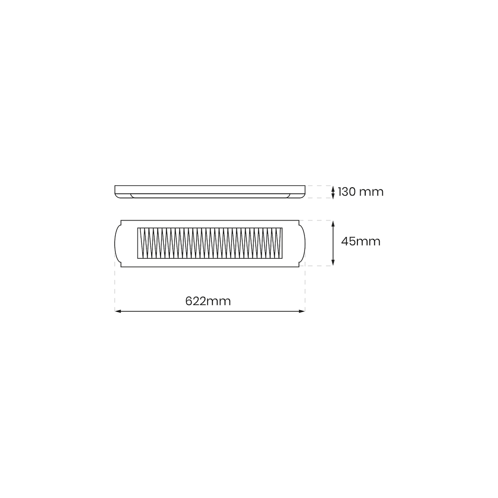 Wannenleuchte IP20 für LED Röhre - ELITE (1x 18W) - Milagro