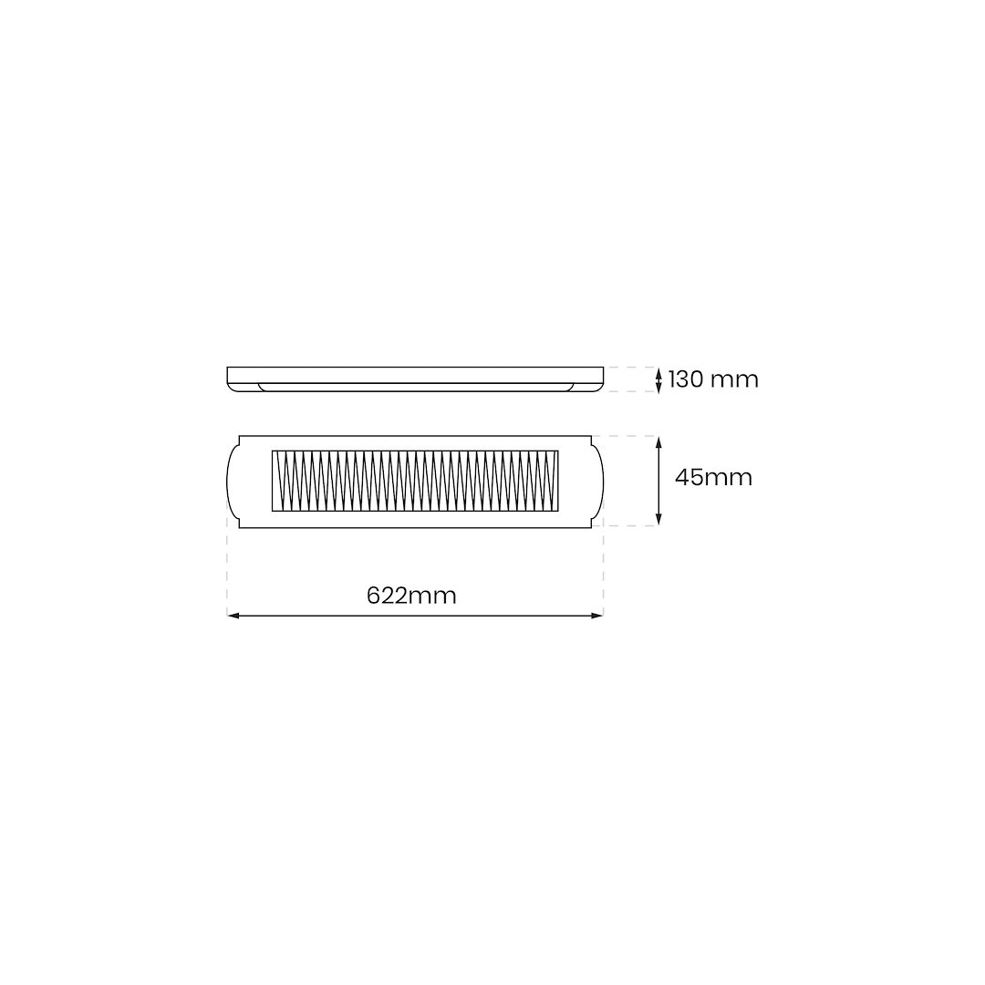 Wannenleuchte IP20 für LED Röhre - ELITE (1x 18W) - Milagro