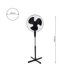 Standventilator 16Zoll Schwarz - Milagro