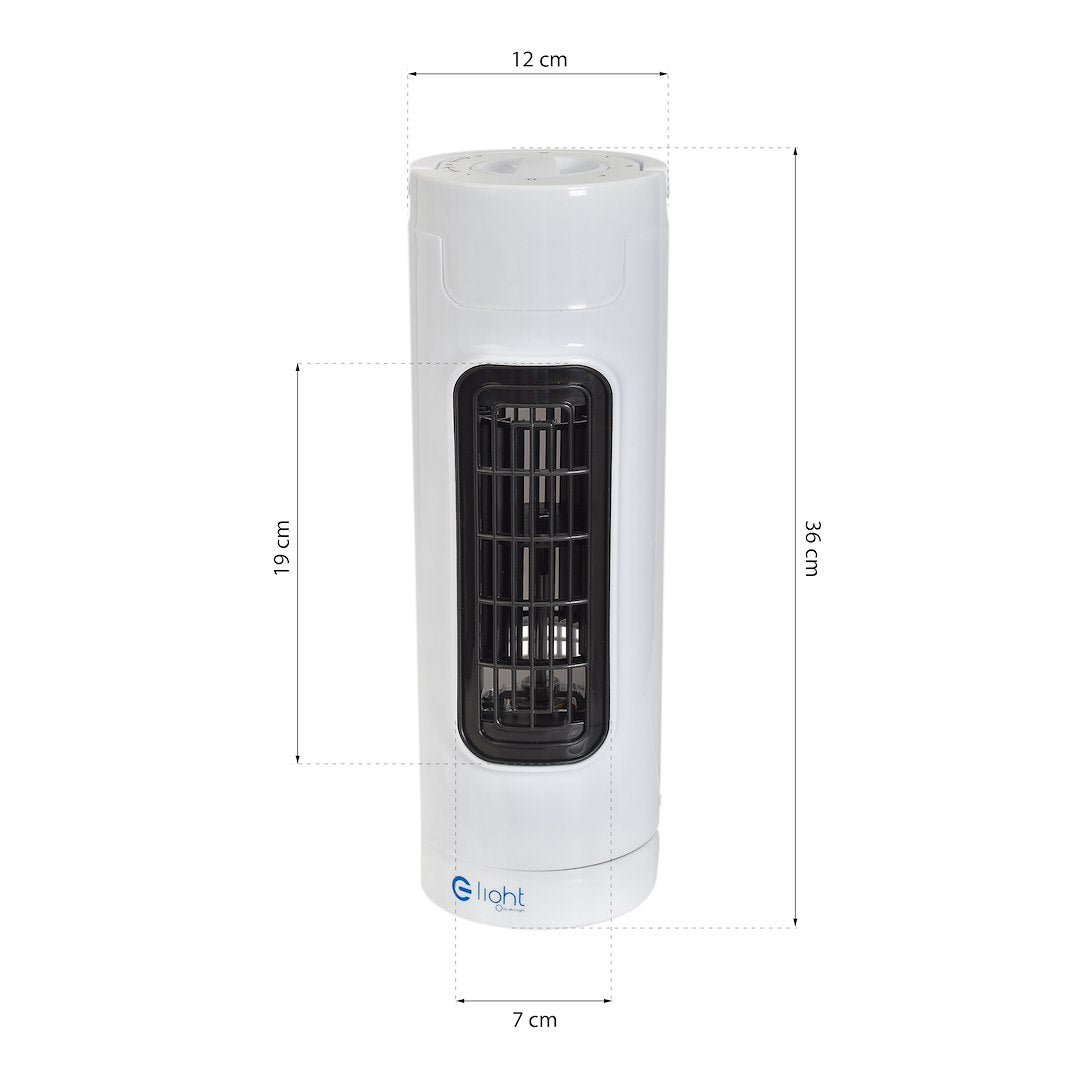Tischventilator 14zoll Tower Weiß - Milagro