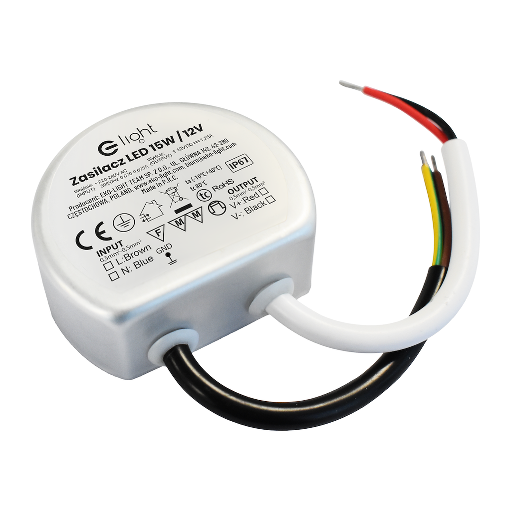 LED-Netzteil für Einbau-Dose CV (15W) IP67 - Milagro