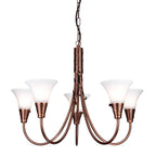 Pendelleuchte Emily (kupferfarben) 5x - Elstead Lighting