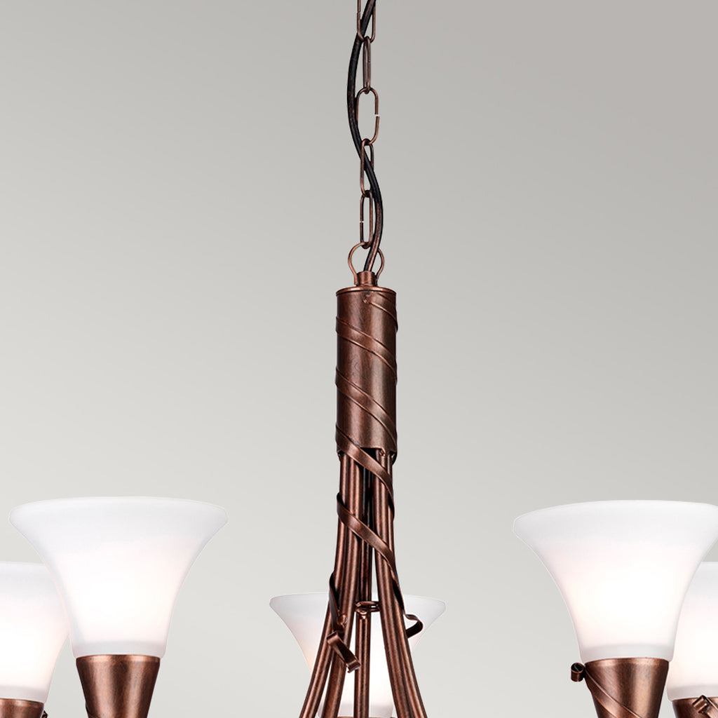 Pendelleuchte Emily (kupferfarben) 5x - Elstead Lighting