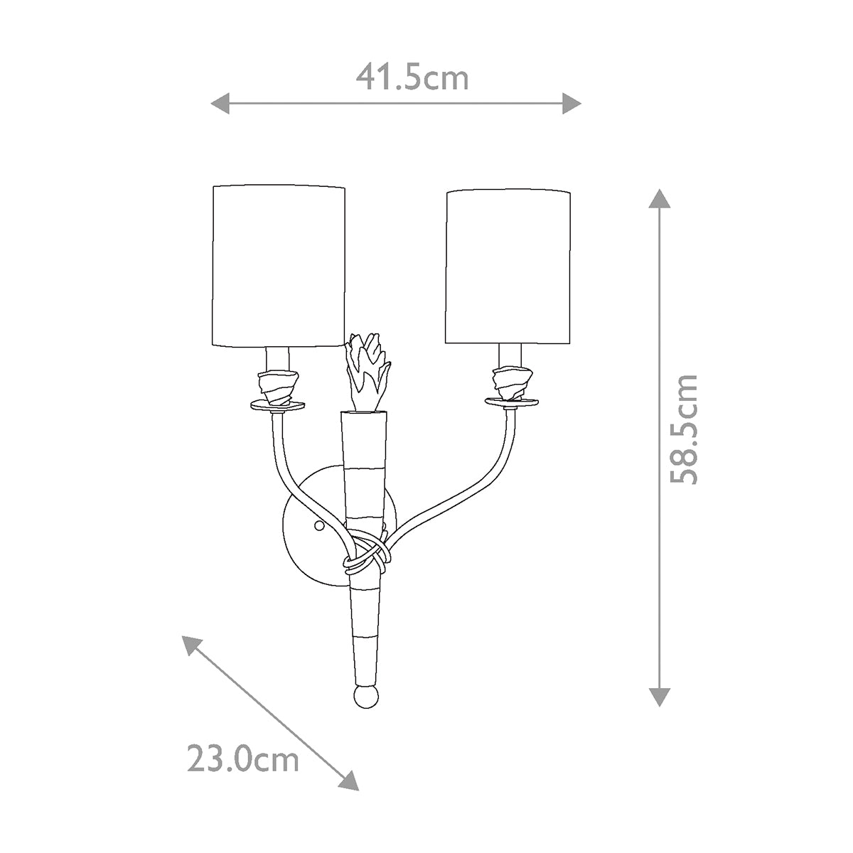 Wandleuchte Flambeau (goldfarben) 2x - Elstead Lighting