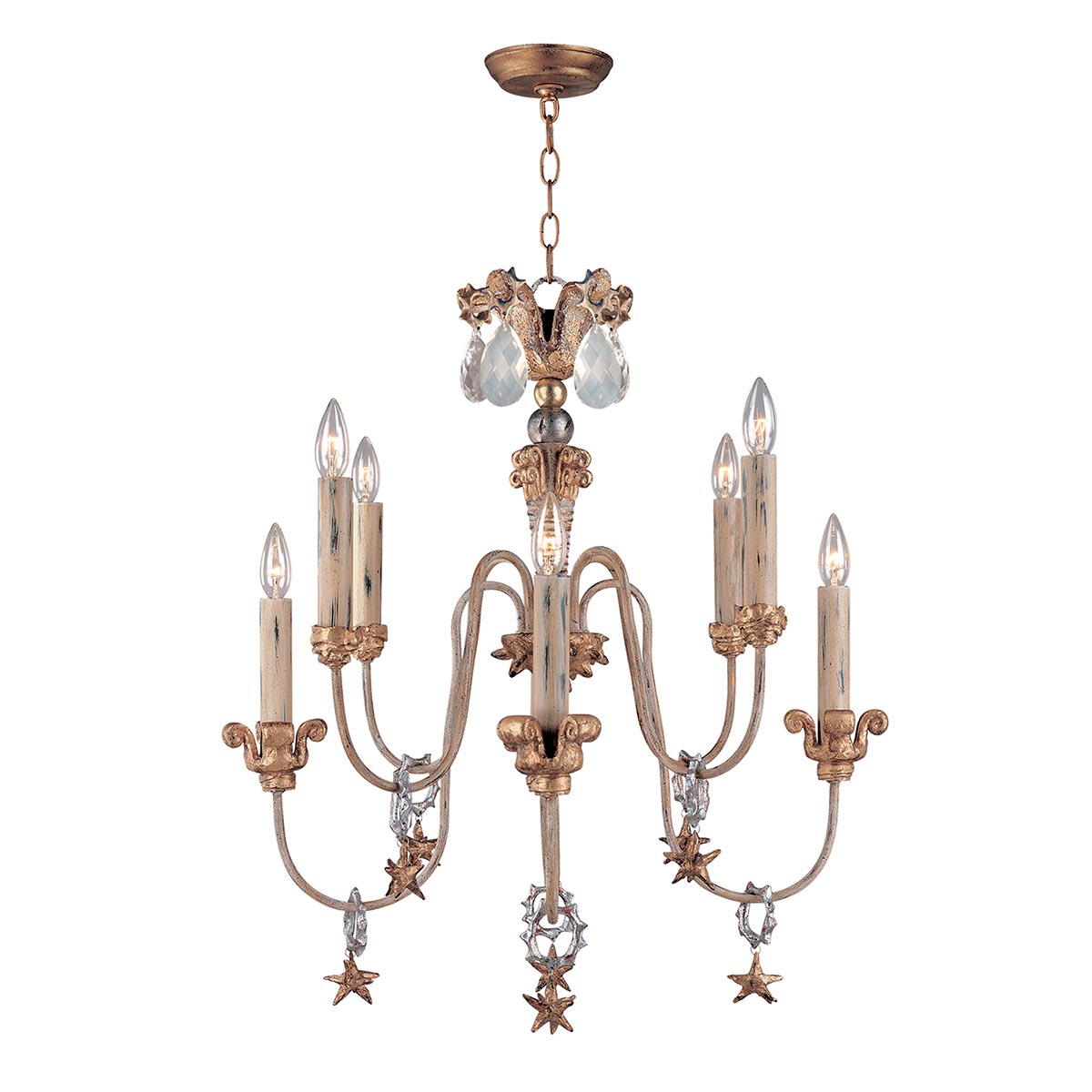 Pendelleuchte Mignon (goldfarben) 8x - Elstead Lighting