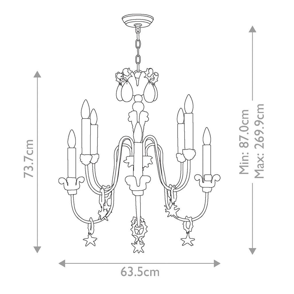 Pendelleuchte Mignon (goldfarben) 8x - Elstead Lighting