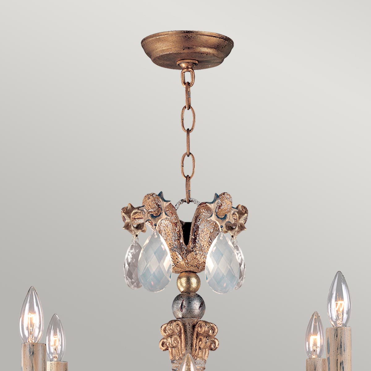 Pendelleuchte Mignon (goldfarben) 8x - Elstead Lighting