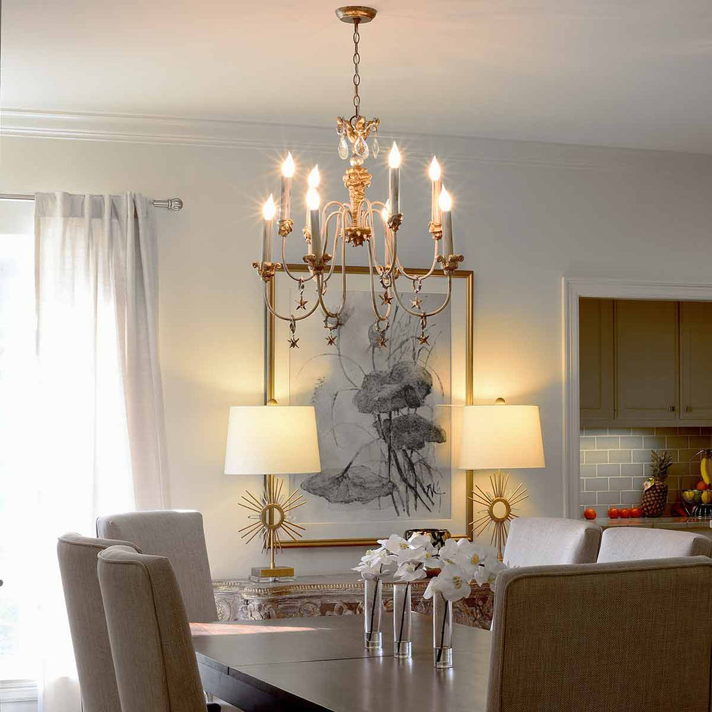 Pendelleuchte Mignon (goldfarben) 8x - Elstead Lighting