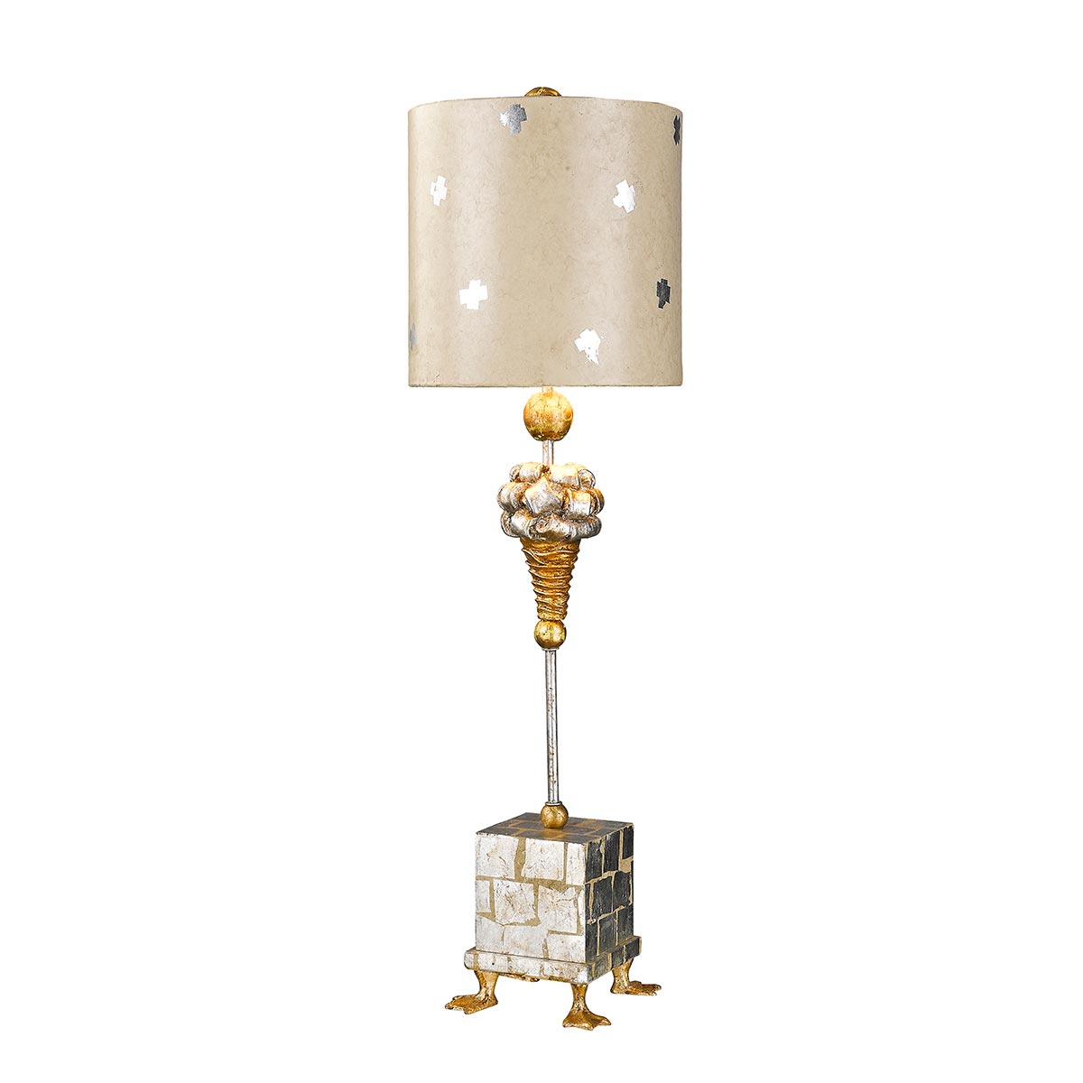 Tischleuchte Pompadour X (silberfarben) 1x - Elstead Lighting