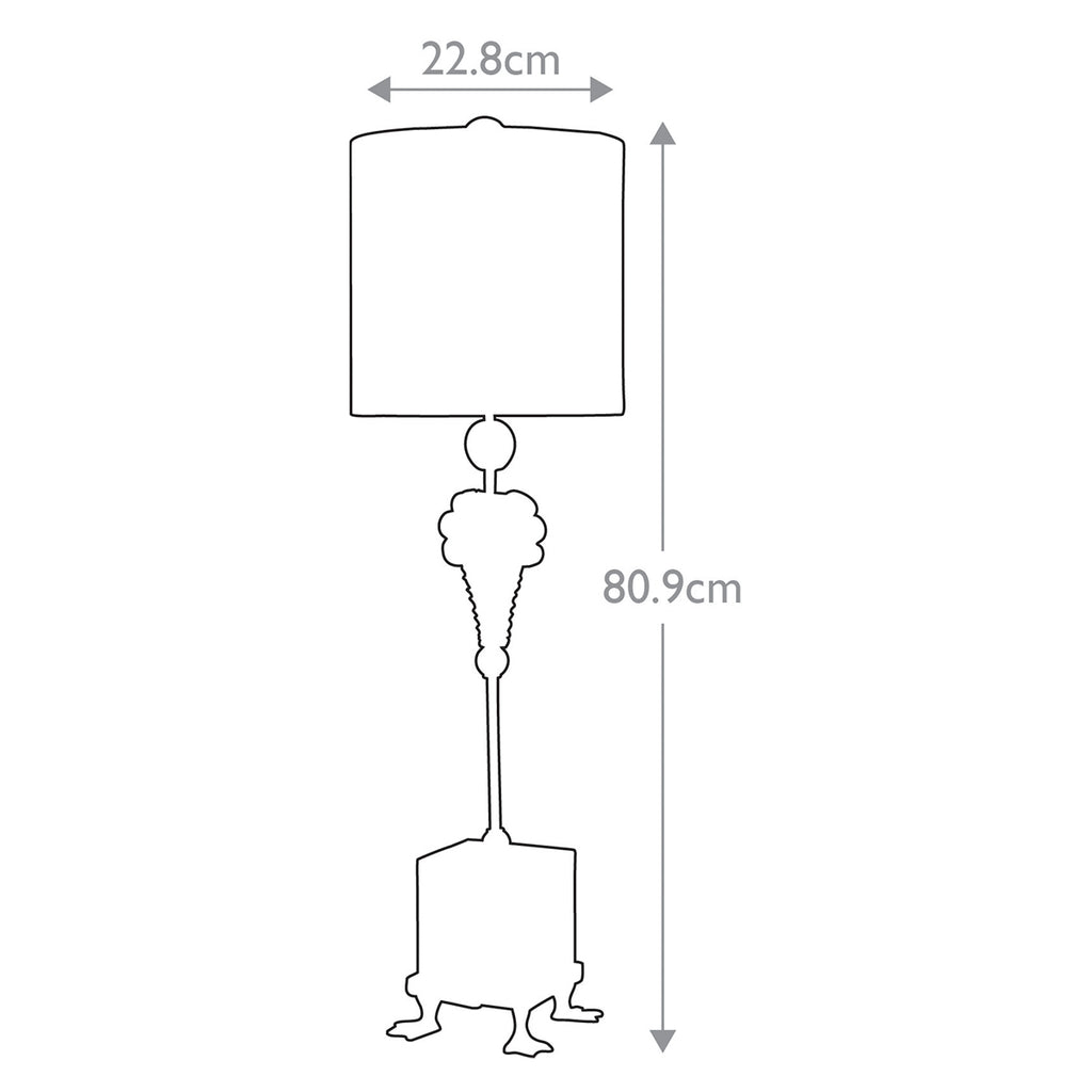 Tischleuchte Pompadour X (silberfarben) 1x - Elstead Lighting
